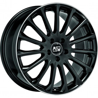 MSW 30 Gloss Black+Diamond Lip 7,5x18 5x114.3 ET40 CB73,1 60° 725 kg W19319505TGA, 43253
