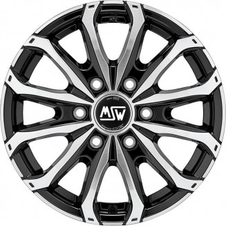 MSW 48 Van 6 Holes Gloss Black Full Polished 6,5x16 6x120 ET50 CB74,5 60° 1350 kg W19341003T56, 103924