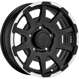 Sparco Dakar Matt Black Lip Polish 5,5x16 5x139.7 ET0 CB108,0 60° 500 kg W29080002TC3, 48113