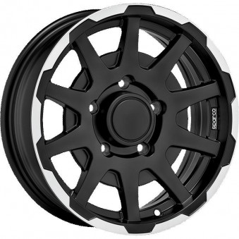 Sparco Dakar Matt Black Lip Polish 5,5x16 5x139.7 ET0 CB108,0 60° 500 kg W29080002TC3, 48113