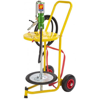 SPRAY LUBRIFICANTE MEDIO COMPL. AL SECCHIO. 50-60 kg. 370-420MM. PRESSIONE PL. 400MM. COPERCHIO 420MM. UN CARRELLO. PNEUMATICO. MECLUBE, 013-1160-050