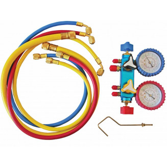 TILSTAND. TRYKMÅLER KOMPL. 4 VENTILER + 90CM SLANGER TRIUMF, 11157T