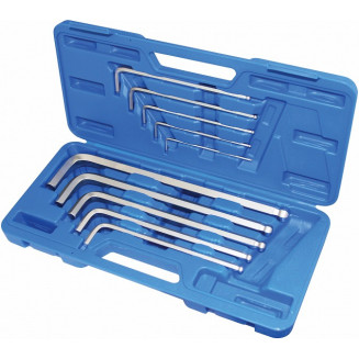 10-OS. JUEGO DE LLAVES HEXAGONALES EN L. BALA DE 3-17MM. TRIUNFO EN UNA MALETA, 13316T