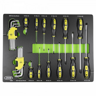 30-OS. SET CACCIAVITE E L-TORX/L-HEX IN PU PANNELLO JBM, 14298J