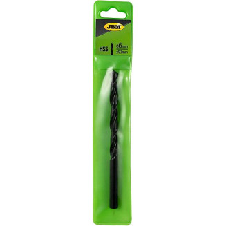FORET À MÉTAL HSS-R/4241 6,0X93MM. NOIR. EMBALLAGES À SUSPENDRE JBM, 14853J