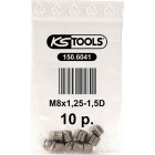 KEERMETAASTAMISE VEDRUHÜLSS M8X1.25 KOMPL. 150.6040. 10TK KS TOOLS