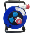 EXTENSION CORD ON A Spool METAL/PLASTIC WITH INDUSTRIAL PLUG 20M 5X2.5MM2 WITH RUBBER COVER