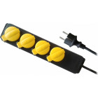OFFICE EXTENSION CORD RUBBER 4 SOCKETS 2M 3X1.5MM2 BLACK