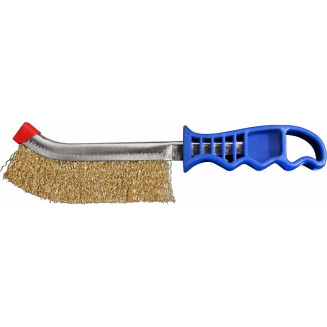 SPAZZOLA A MANO CON MANICO IN PLASTICA SPAZZOLE RIVESTITE IN OTTONE (SPAZZOLA IN ACCIAIO) TRIUMF, 1737T