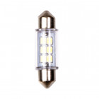 12V SV8.5-8 LED Pære 36MM HVID BLISTER 2STK 4BIL