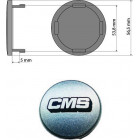 CMS KAPSEL. SILVER. SVART LOGO. 56,5 MM