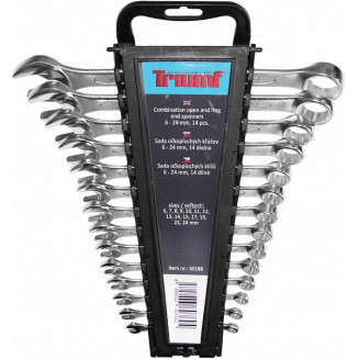 14-OS. JEU DE CLÉS À OUVERTES 6-24MM. SUPPORT EN PLASTIQUE TRIUMF, 30186T