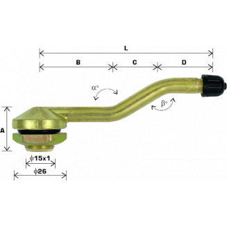 TL-VARVE KRAUVA/PIEKABES V3-14-2. ATVĒRŠANA 15,7mm. LEŅĶIS 90+147+147. L=21+45+22+24, 3040059