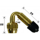 VENTTIILIN JATKEMINEN. BENT. KULMA 45. P22/29MM. METAL (WONDER 353 ANALOGUE)