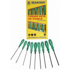 9-OS. AVAGA TORX KRUVIKEERAJATE KOMPL. TH8-TH40. MOSIV ERITERAS. ROHELINE 1K PEA BEARGRIP