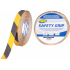 HARSH WARNING TAPE YELLOW/BLACK WITH DIAGONAL STRIPES 25MM/18M HPX