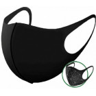 BLACK CLOTH FACE MASK 1PC 
