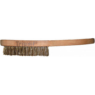 SPAZZOLA A MANO IN ACCIAIO CON MANICO IN LEGNO SPAZZOLE IN OTTONE A 4 LINEE TRIUMF, 3530T