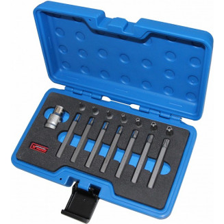 15-OS. JUEGO DE VASOS TORX PLUS CON ORIFICIO DE 10MM(3/8&quot;) LARGO/CORTO IPR15-IPR50 TRIUMF, 35500T