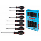 8-OS. TORX RUUVILTASETTI T8-T40. TORX-RUUVILTA PITKÄ T15X300MM. 2K-LUISTUMATON. PAHVILAATIKKO TRIUMPH
