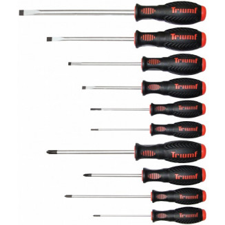 10-OS. DESTORNILLADORES COMPL. PH-SL. 2K-ANTIDESLIZANTE. TRIUNFO DE CAJA DE CARTÓN, 38711T