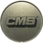 CMS KAPSEL. GRÅ METALLISK. SVART LOGO. 68 MM