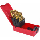 25-PCS. HSS-TIN MET. DRILL SET 1.0-13.0MM KS TOOLS