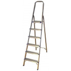 HOUSEHOLD LADDER A 6 STEPS BASE WORKING HEIGHT 125-131CM. TOTAL HEIGHT 191CM JBM