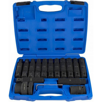 16-OS. 1&quot;+3/4&quot; LÖÖKPADRUNOTSIKUD TORX + E-PADRUNID JBM, 51028J