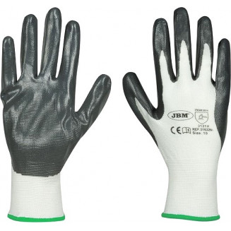 TEKSTILĖS-NITRILĖS DARBO PIRŠTINĖS &quot;TEX-NITRILE&quot; 11&quot;. PILKOS. 1 Vnt., 51398NJ