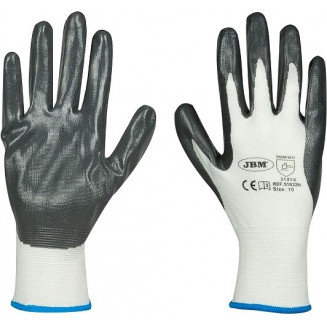 TEKSTILĖS-NITRILĖS DARBO PIRŠTINĖS &quot;TEX-NITRILE&quot; 10&quot;. PILKOS. 1 Vnt., 51632NJ