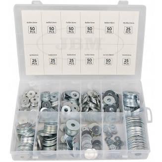 475-OS. SET RONDELLE IN ACCIAIO (FORO INTERNO 4-12MM) ZINCATO JBM, 52158J