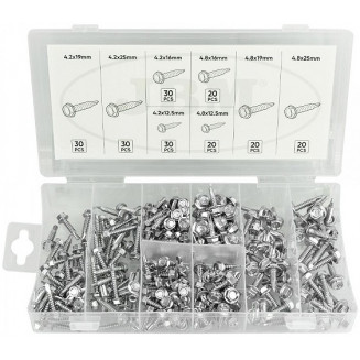 200-OS. SET VITI (VITI A LAMIERA. AUTOFILETTANTI. ESAGONALI) 4,2-4,8 MM JBM, 53354J