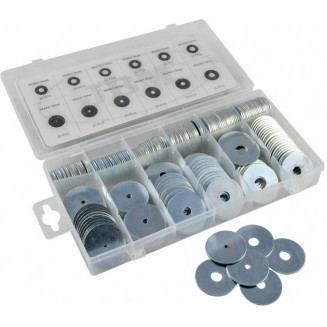 240-OS. SET RONDELLE IN ACCIAIO (FORO INTERNO 2-10MM) ZINCATO JBM, 53377J