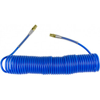 TUBO SPIRALE ARIA COMPRESSA INTERNO 5MM. ESTERNO 8MM. LUNGHEZZA 10M. FILETTO 1/4&quot; 360° JBM, 53629J