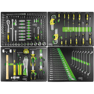 172-OS. 4X1/1 MOODULITE STARDIKOMPLEKT PÕHITÖÖRIISTAD PU-PANEELIS JBM, 53708J