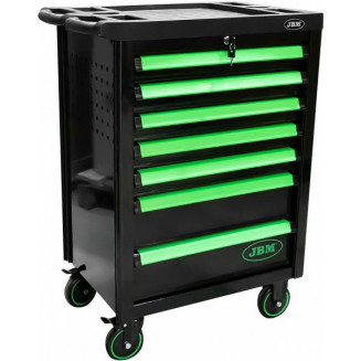 VERKTYGSVAGN TOM 7 LÅDOR. PERF. SVART/GRÖN JBM, 53764J