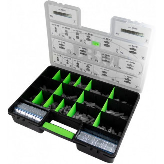 330-OS. JEU DE DÉMARRAGE DE BILANS DE ROUES &quot;ASSORTI&quot; (SNAP+COLLE) JBM, 53864J