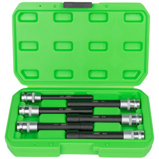 6-OS. JUEGO CASQUILLOS TORX 1/2&quot; LARGO E10-E20 (140MM) JBM, 53915J