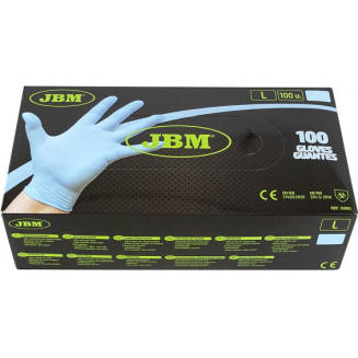 GANTS EN NITRILE. BLEU &quot;BLEU&quot; 3.5MIL L 100TK JBM, 53985J