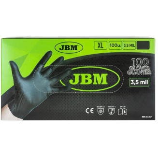 GANTS NITRILE &quot;NITRILE LIGHT&quot; XL. 100 pièces 3,5 mil noir JBM, 54157J