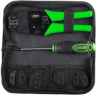 6-PIECE. CABLE TERMINAL PLIERS WITH INTERCHANGEABLE TIPS 