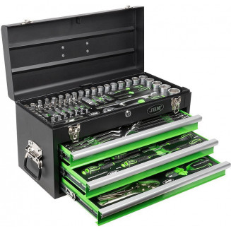 143-OS. 1/2&quot;+1/4&quot; ĮRANKIŲ RINKINYS &quot;STEELCASE&quot; STALČIŲ DĖŽĖJE JBM, 54261J