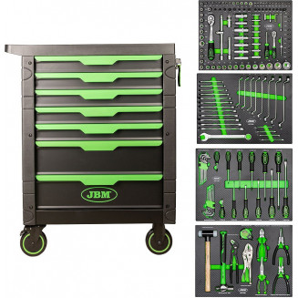 172-OS. TÖÖRIISTAKÄRU TÖÖRIISTADEGA &quot;NEW GEN&quot; MUST-ROHELINE. PERFOSEINAD JBM, 54389J