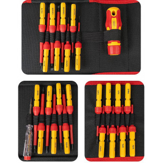 25-OS. JEU DE TOURNEVIS ÉLECTRIQUES À EMBOUTS INTERCHANGEABLES. VDE/1000V JBM, 54562J