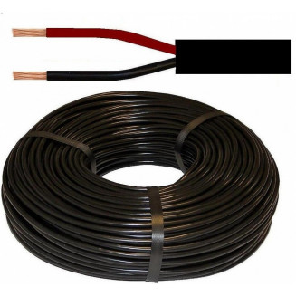 ELEKTRIJUHE ÜMAR MUST 2X0.75MM² 2 SOONELINE 50M M+, 55-07370