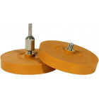 RUBBER WHEEL RIM REMOVING GLUE RESIDUE 88MM. 2PCS+ADAPTER MIPA