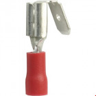 CABLE TERMINAL FLAT DOUBLE RED 6.35X0.8 10PCS M+
