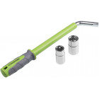 CLÉ À ROUE EXTENSIBLE 17/19MM ET 21/23MM AVEC POIGNÉE EN CAOUTCHOUC CARMOTION