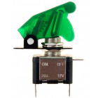 INTERRUTTORE A LEVA CON VALVOLA VERDE 12V 20A CARMOTION